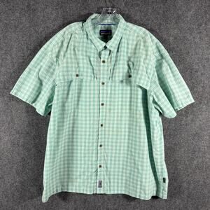 Patagonia Island Hopper II Shirt Mens 3XL Mint Plaid Fishing Outdoor Fly 52136